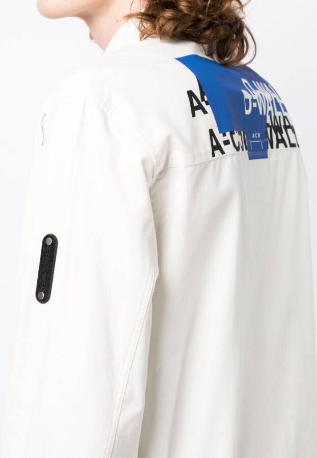 A-COLD-WALL* Shirtjack met logoprint Wit