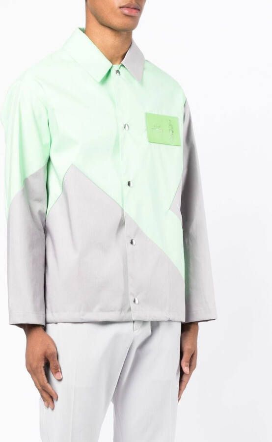 A-COLD-WALL* Overhemd met geometrisch vlak Groen