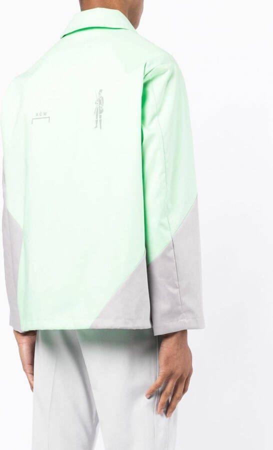 A-COLD-WALL* Overhemd met geometrisch vlak Groen