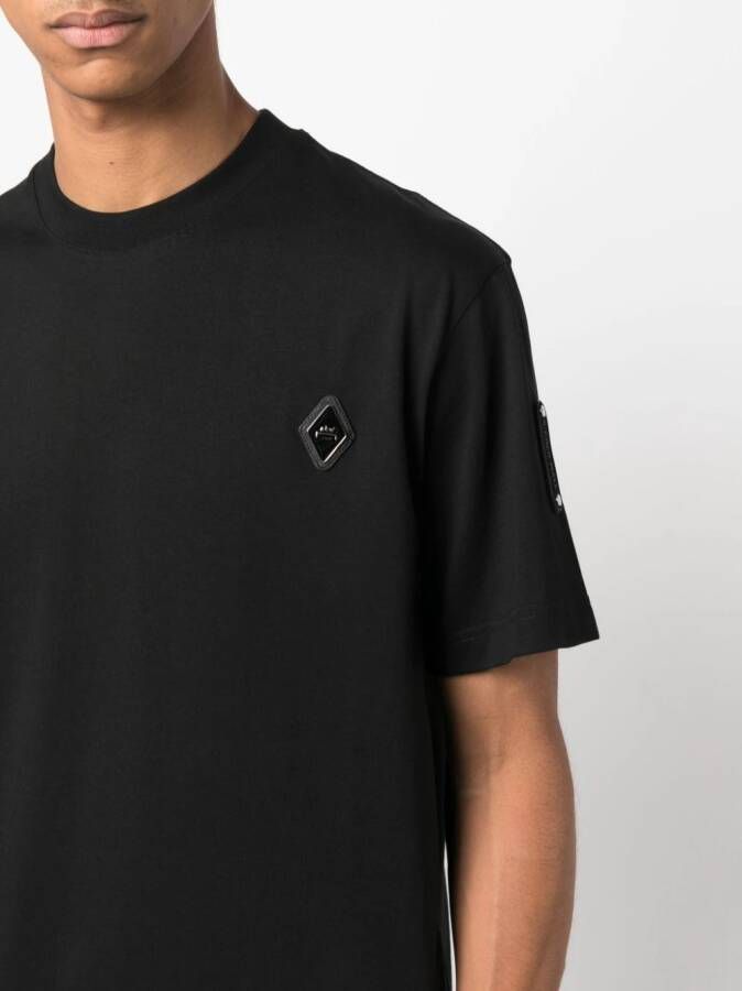 A-COLD-WALL* T-shirt met logoplakkaat Zwart