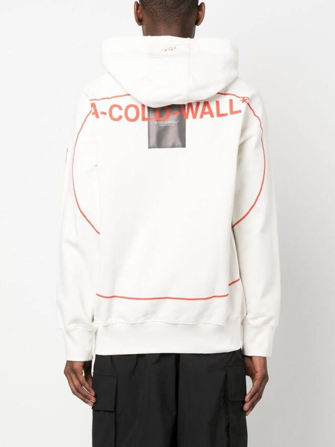 A-COLD-WALL* Hoodie met logoprint Wit