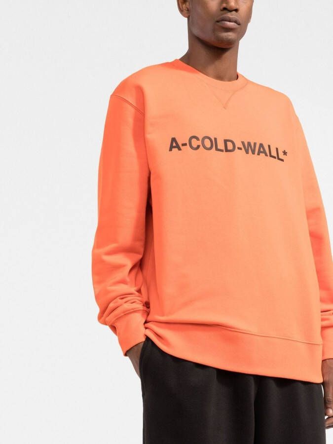 A-COLD-WALL* Sweater met logoprint Oranje