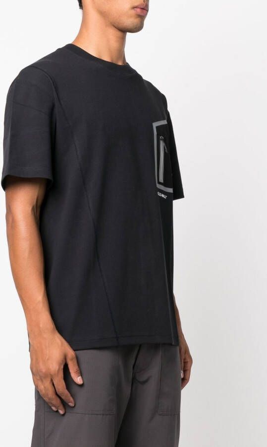 A-COLD-WALL* T-shirt met asymmetrische zak Zwart