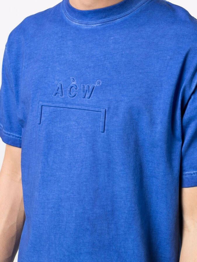 A-COLD-WALL* T-shirt met geborduurd logo Blauw