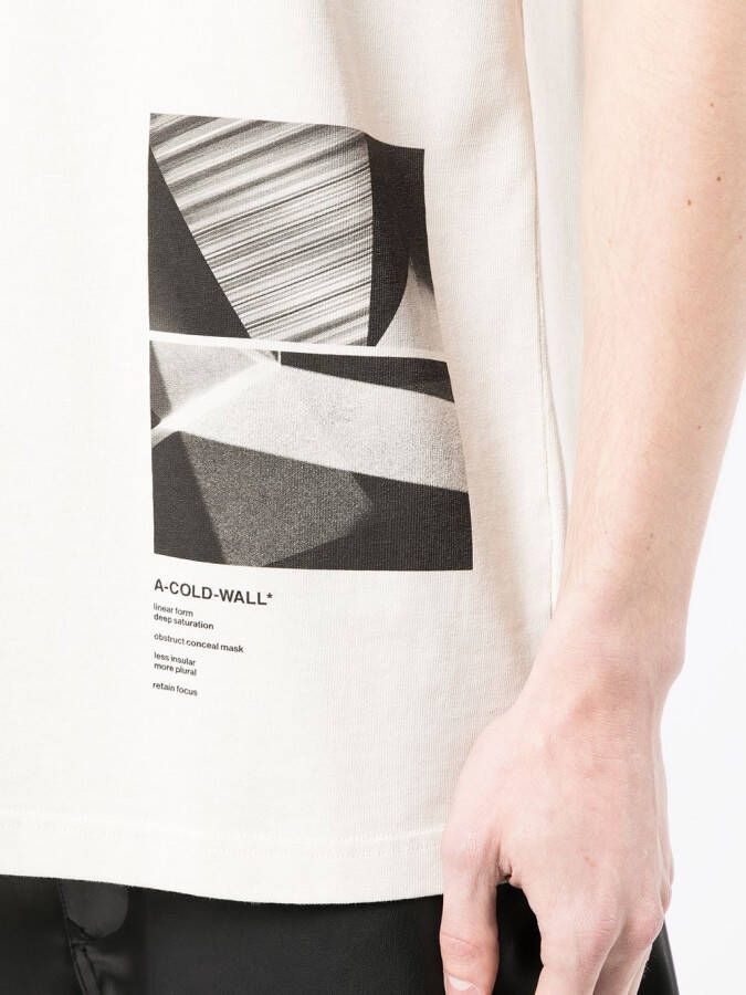 A-COLD-WALL* T-shirt met grafische print Beige