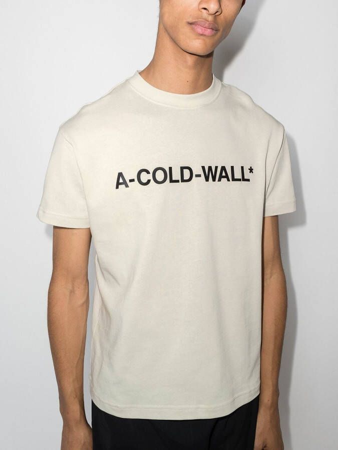 A-COLD-WALL* T-shirt met logoprint Beige