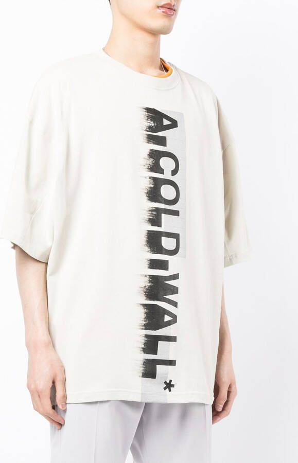 A-COLD-WALL* T-shirt met logoprint Beige