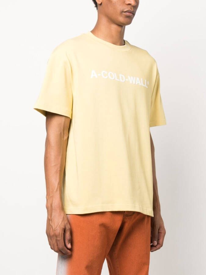 A-COLD-WALL* T-shirt met logoprint Geel
