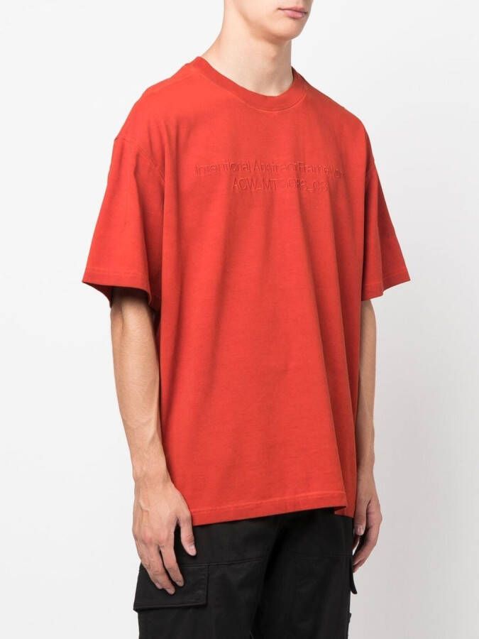 A-COLD-WALL* T-shirt met ronde hals Rood
