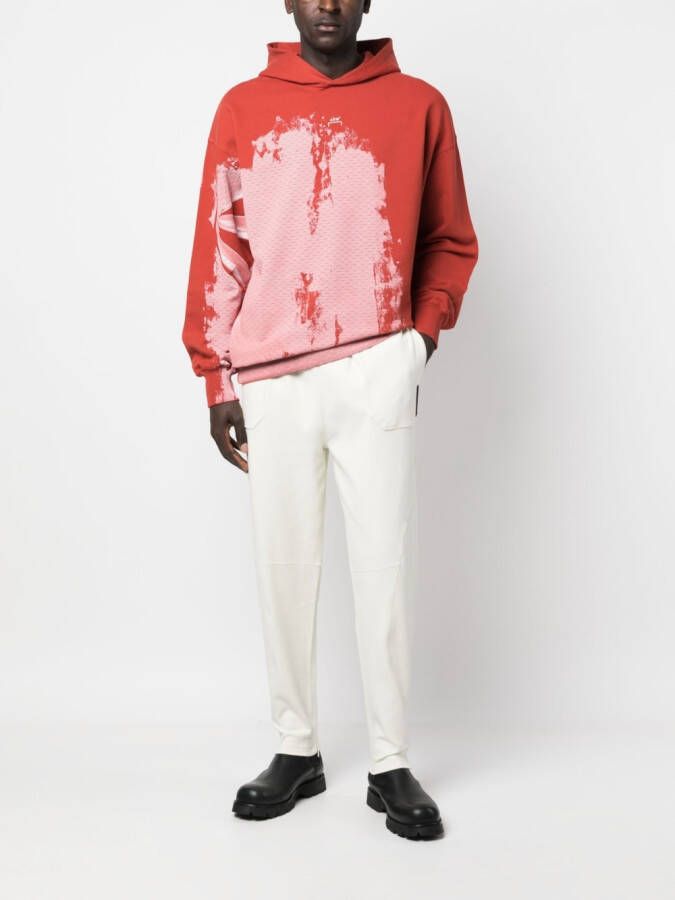 A-COLD-WALL* Hoodie met abstracte print Rood