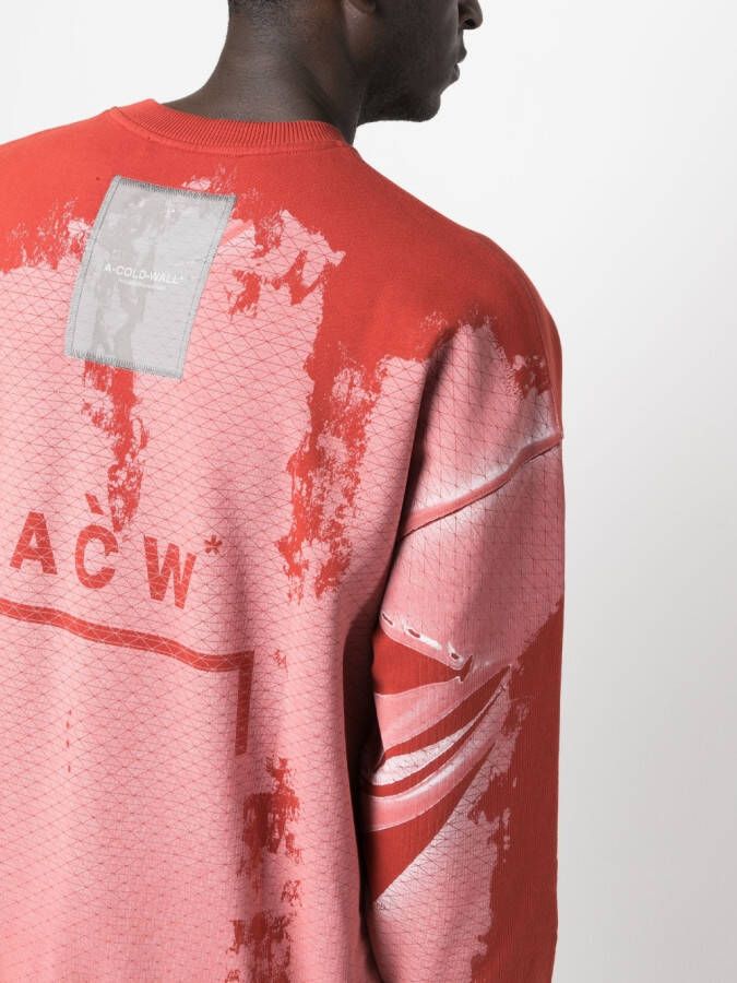 A-COLD-WALL* Sweater met tie-dye print Rood