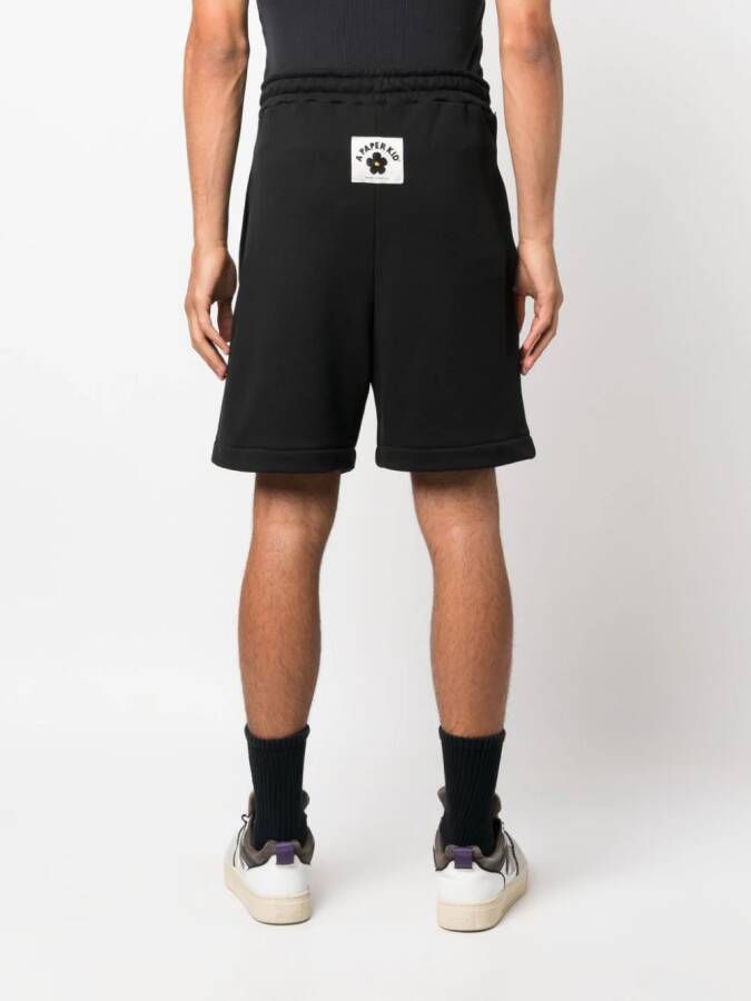 A Paper Kid Trainingsshorts met logopatch Zwart