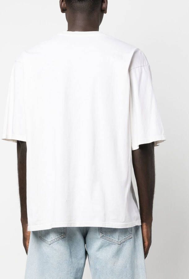 A Paper Kid T-shirt met logoprint Beige