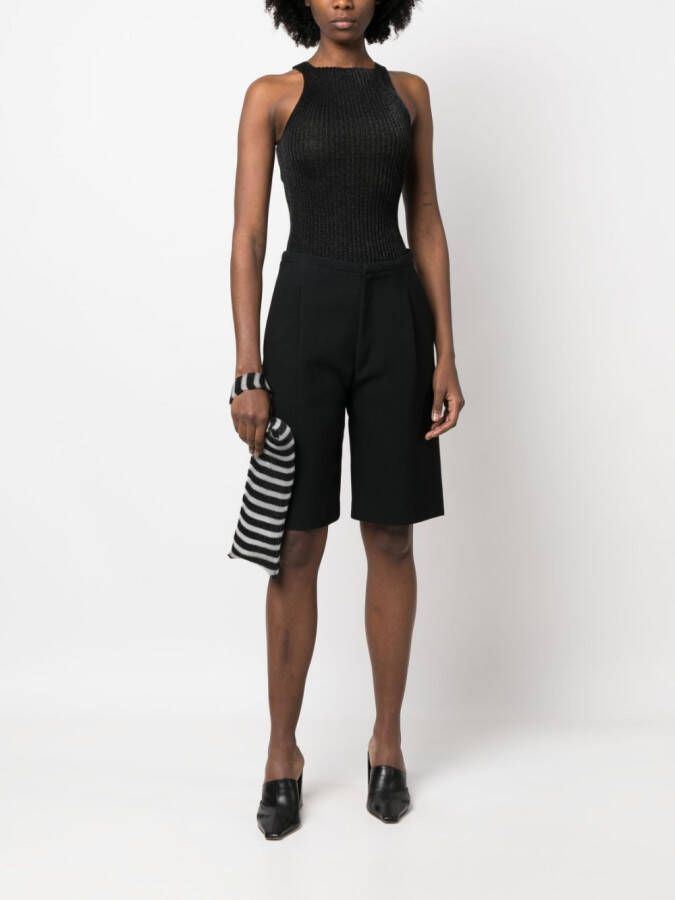 A. ROEGE HOVE Tanktop met hoge hals Zwart