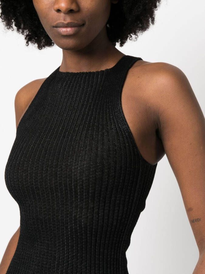 A. ROEGE HOVE Tanktop met hoge hals Zwart