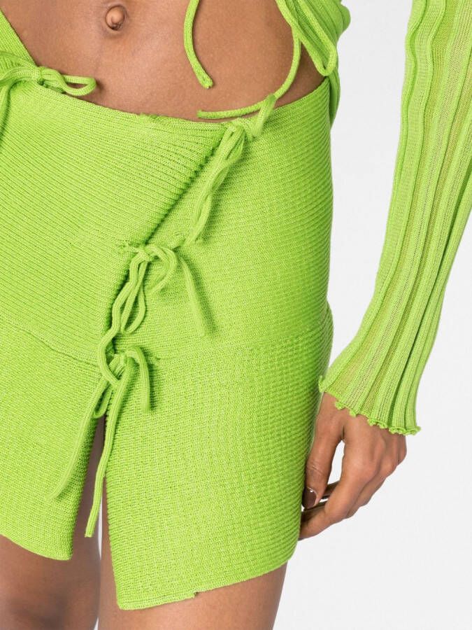A. ROEGE HOVE Gebreide mini-rok Groen