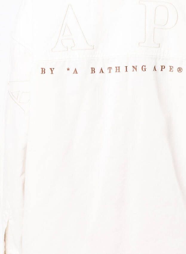 AAPE BY *A BATHING APE Blouse met geborduurd logo Wit