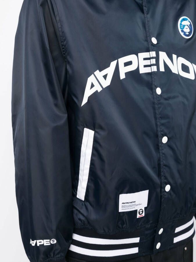 AAPE BY *A BATHING APE Bomberjack met patchdetail Blauw