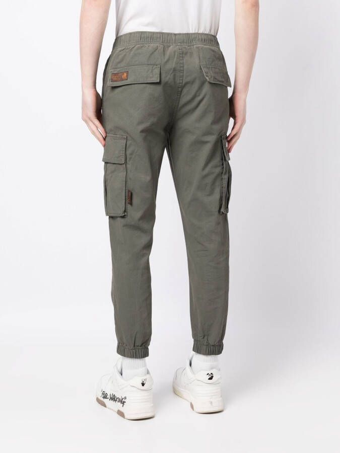AAPE BY *A BATHING APE Broek met elastische tailleband Groen