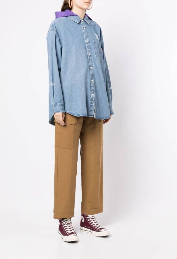 AAPE BY *A BATHING APE Button-up blouse Blauw