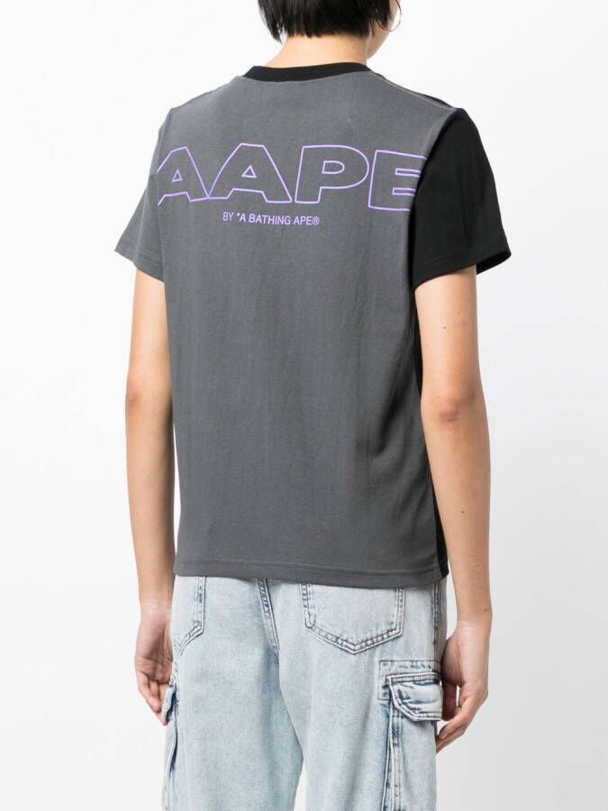 AAPE BY *A BATHING APE T-shirt met colourblocking Zwart