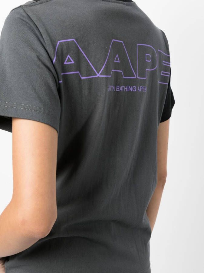 AAPE BY *A BATHING APE T-shirt met colourblocking Zwart
