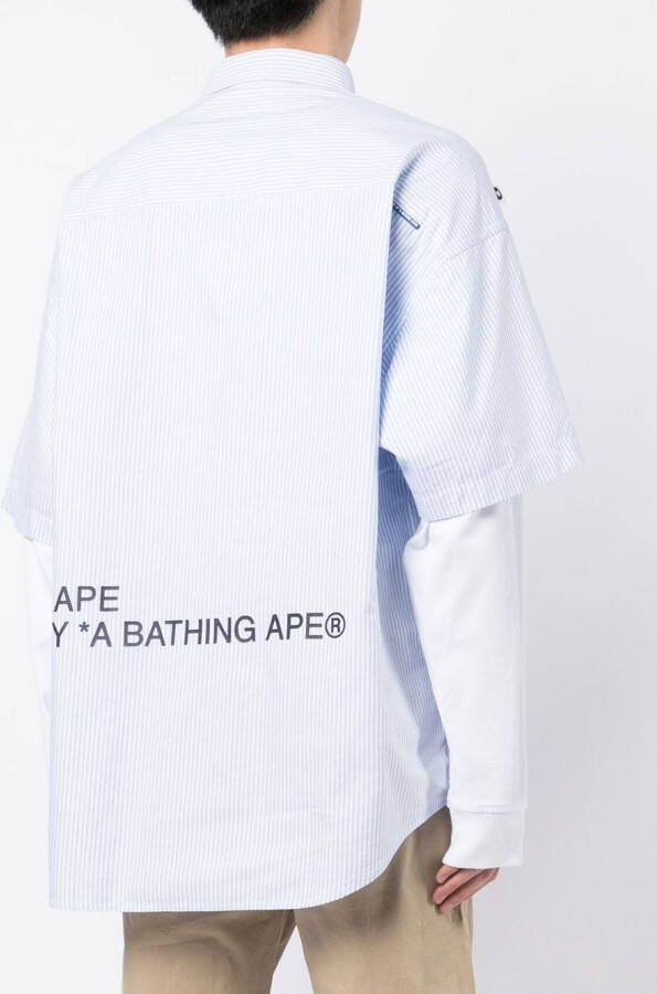 AAPE BY *A BATHING APE Gelaagd overhemd Blauw
