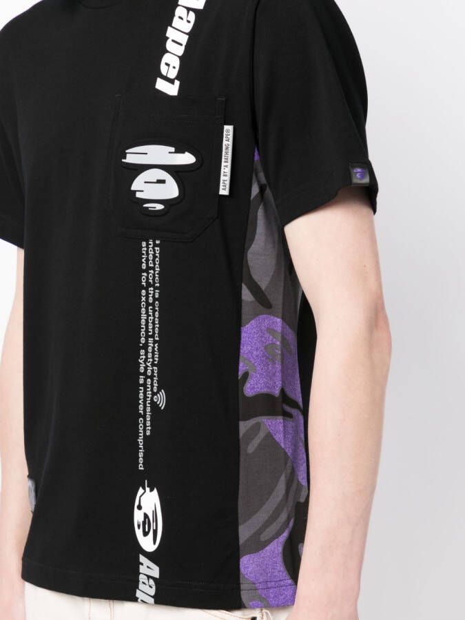 AAPE BY *A BATHING APE T-shirt met grafische print Zwart