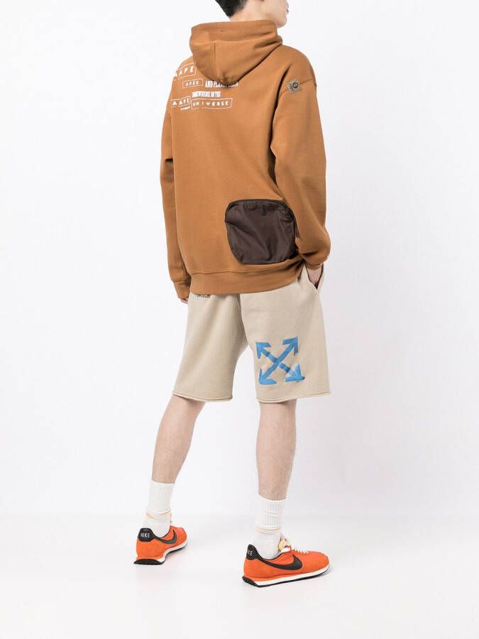 AAPE BY *A BATHING APE Hoodie met logoprint Bruin