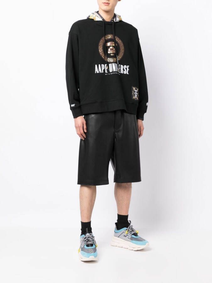 AAPE BY *A BATHING APE Hoodie met logoprint Zwart