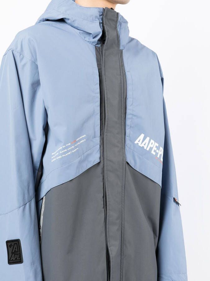 AAPE BY *A BATHING APE Jack met vlakken Blauw