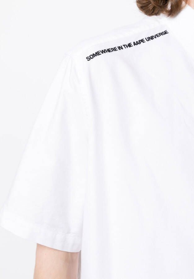 AAPE BY *A BATHING APE Overhemd met korte mouwen Wit