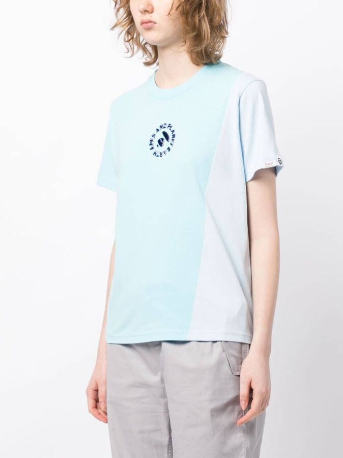 AAPE BY *A BATHING APE T-shirt met ruches Blauw