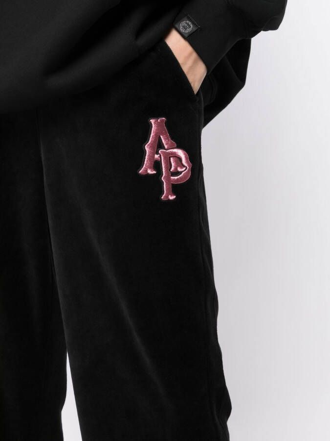 AAPE BY *A BATHING APE Trainingsbroek met geborduurd logo Zwart