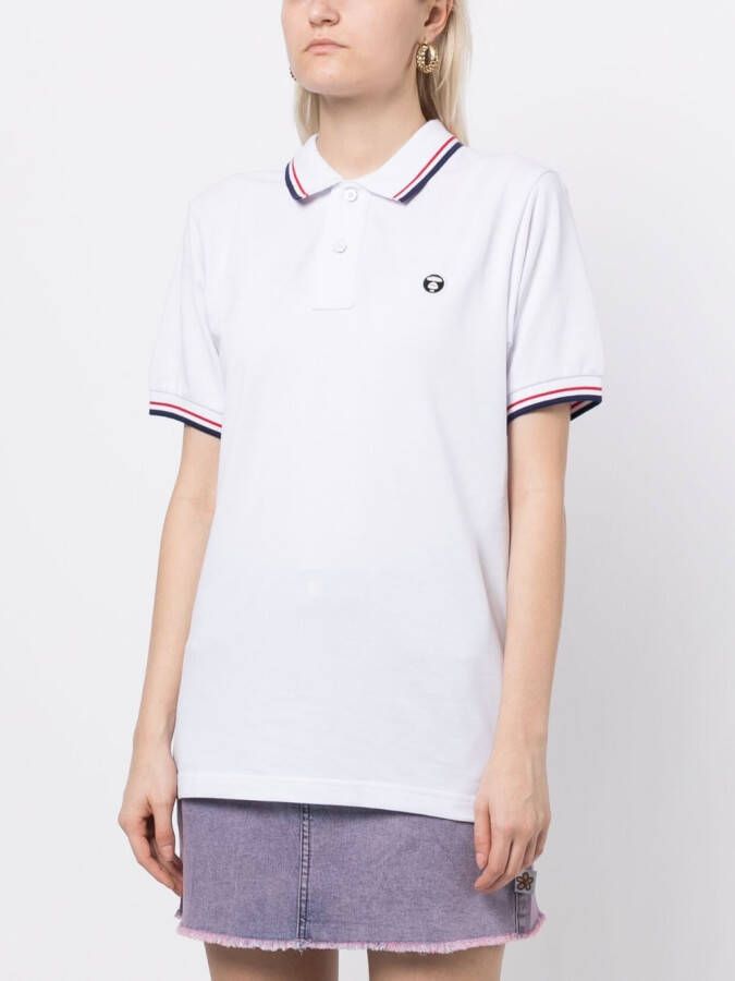 AAPE BY *A BATHING APE Poloshirt met logopatch Wit
