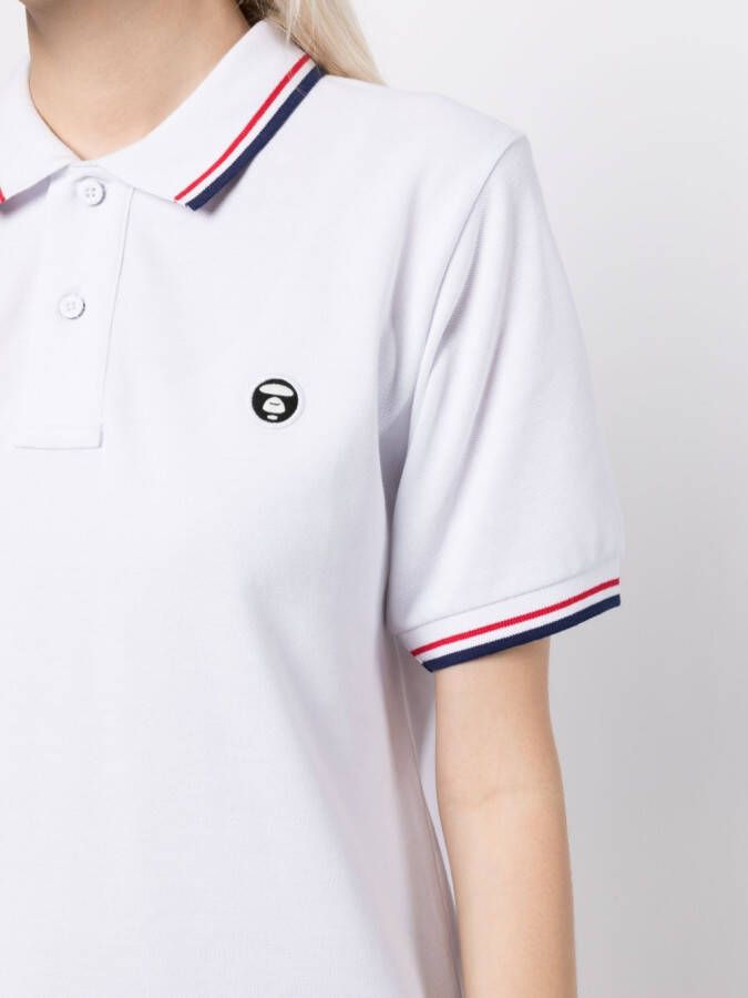 AAPE BY *A BATHING APE Poloshirt met logopatch Wit