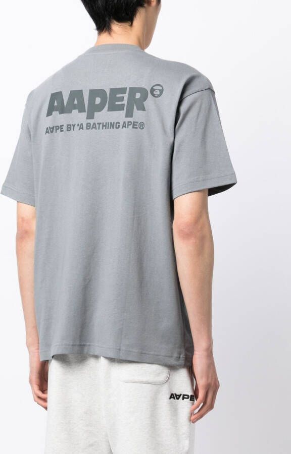 AAPE BY *A BATHING APE T-shirt met logopatch Grijs