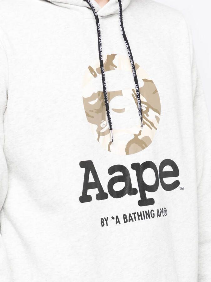 AAPE BY *A BATHING APE Hoodie met logoprint Grijs
