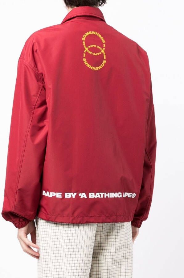 AAPE BY *A BATHING APE Shirtjack met patch Rood