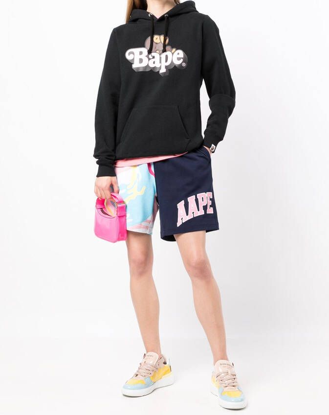 AAPE BY *A BATHING APE Shorts met camouflageprint Blauw