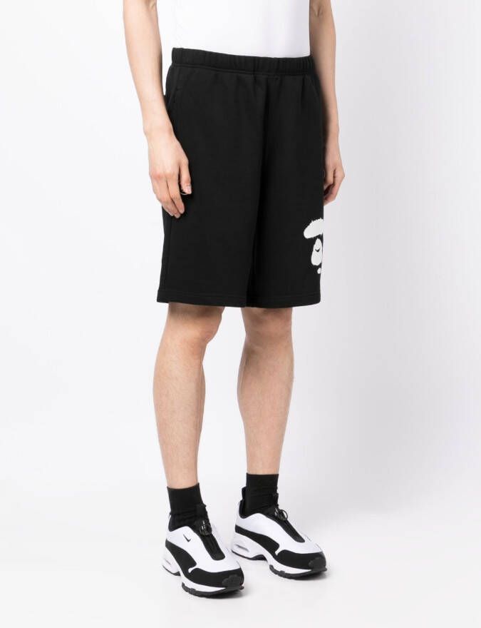 AAPE BY *A BATHING APE Shorts met verlaagd kruis Zwart