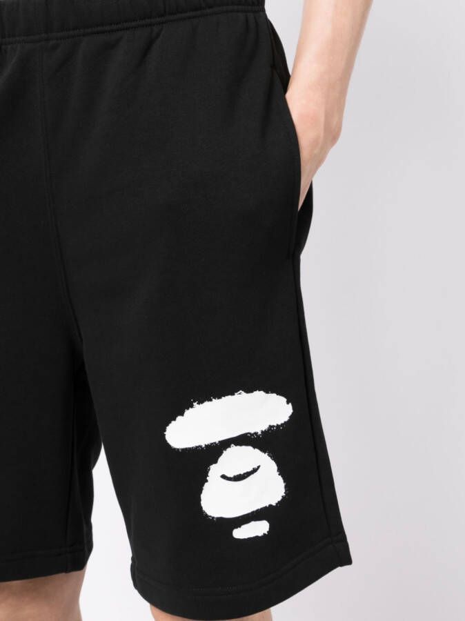 AAPE BY *A BATHING APE Shorts met verlaagd kruis Zwart