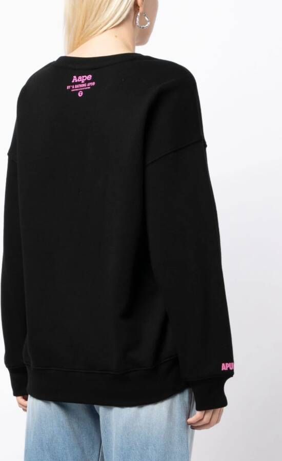 AAPE BY *A BATHING APE Sweater met geborduurd logo Zwart
