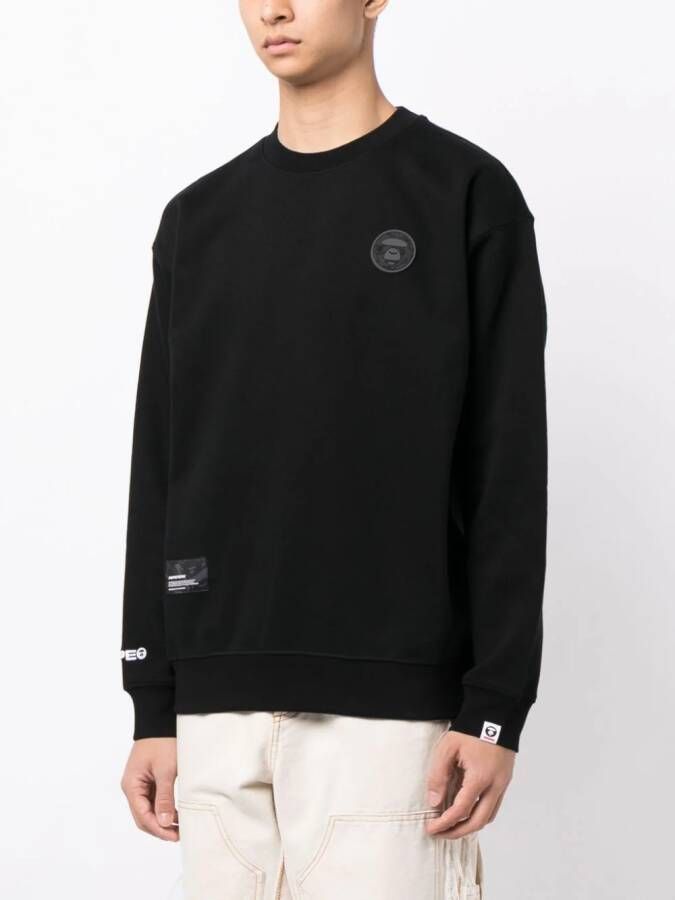 AAPE BY *A BATHING APE Sweater met logopatch Zwart