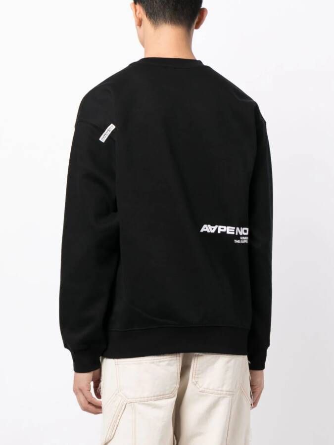 AAPE BY *A BATHING APE Sweater met logopatch Zwart