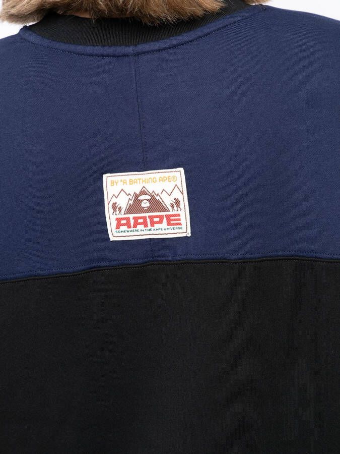AAPE BY *A BATHING APE Sweater met logoprint Blauw