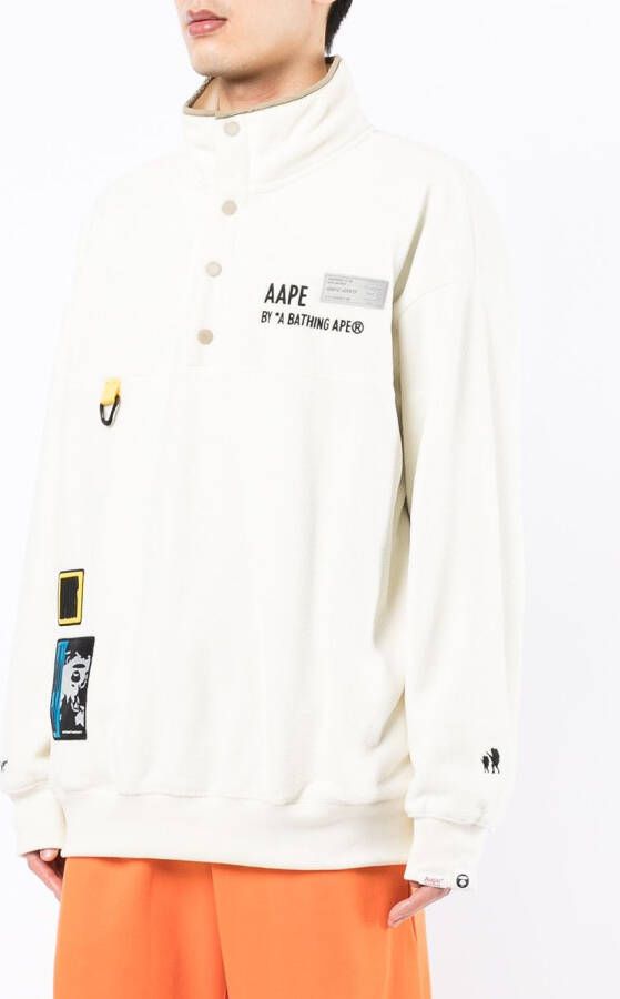 AAPE BY *A BATHING APE Sweater met patches Wit