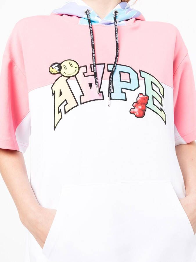 AAPE BY *A BATHING APE Sweaterjurk met logoprint Roze