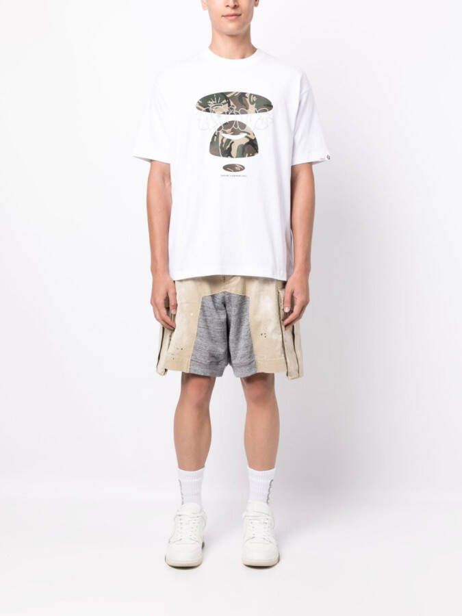 AAPE BY *A BATHING APE T-shirt met grafische print Wit