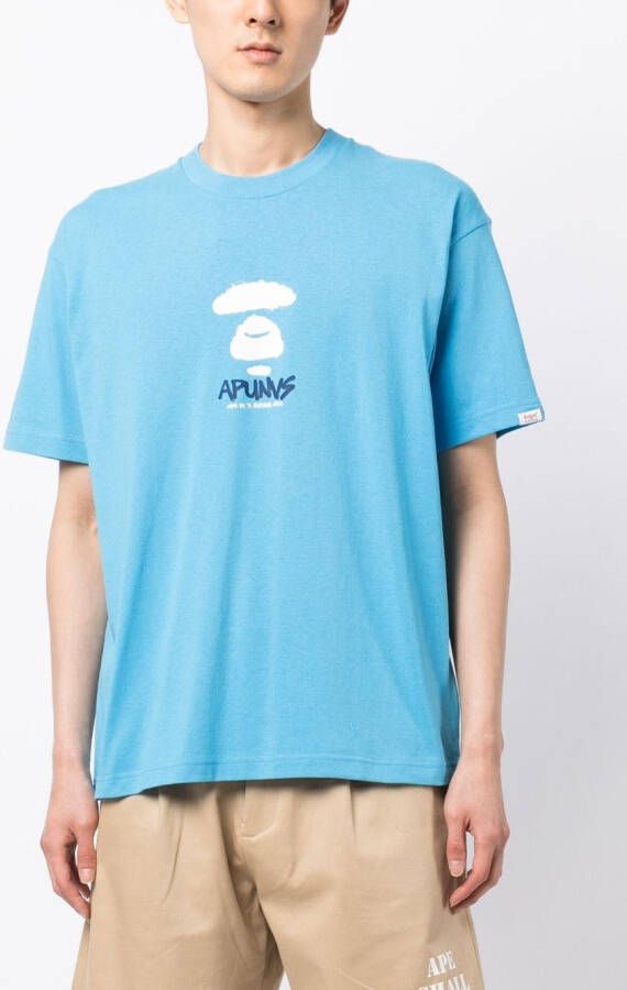 AAPE BY *A BATHING APE T-shirt met logoprint Blauw